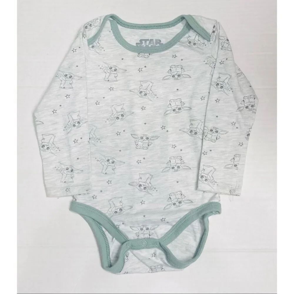 Happy Threads Star Wars Baby Yoda Bodysuit Size 12 Months